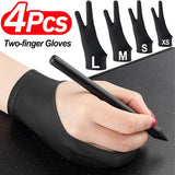 Anti-touch Two-Finger Hand Painting Gloves For IPad Tablet Screen Touch Painting Gloves Art Supplies Drawing Right/Left Glove