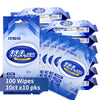 100pcs Alcohol Disinfectant Wipes, 70% Isopropyl Antibacterial Sanitizing Wipes for Hands & Surfaces, Kills 99.9% Germs, Extra T
